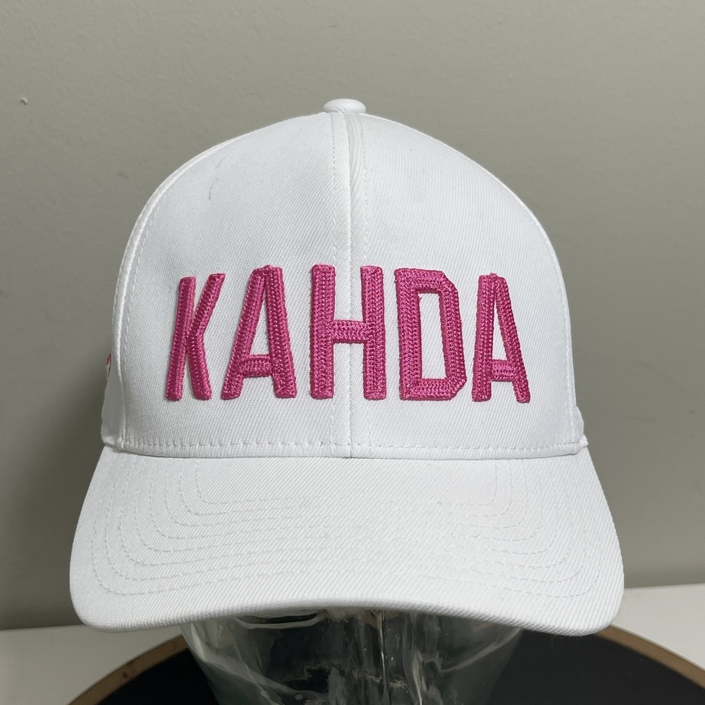 G FORE Hat Cap Women OS Snapback  White Pink Kahda Golfcore Flexfit Embroidered